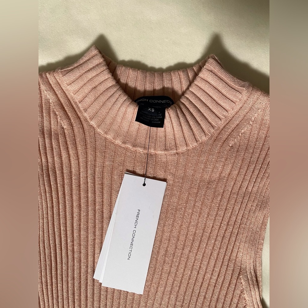 French Connection Judie Ribbed Vest NWT Sz S - Picture 3 of 4